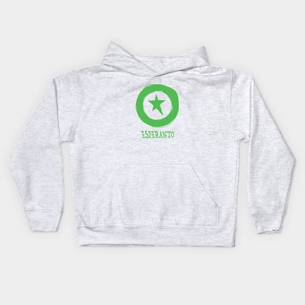 Esperanto Round Flag Kids Hoodie by La Parolistoj